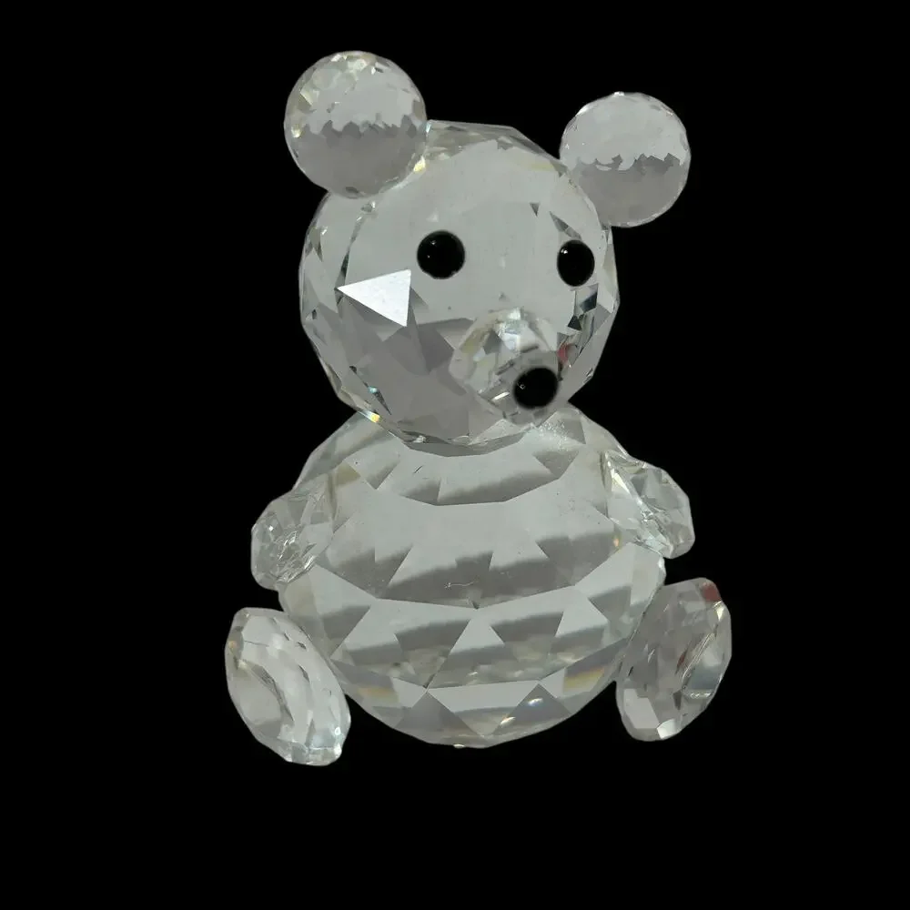 Swarovski Crystal Figurine Small Sitting Bear 010004 7637 NR 054 000 2.5